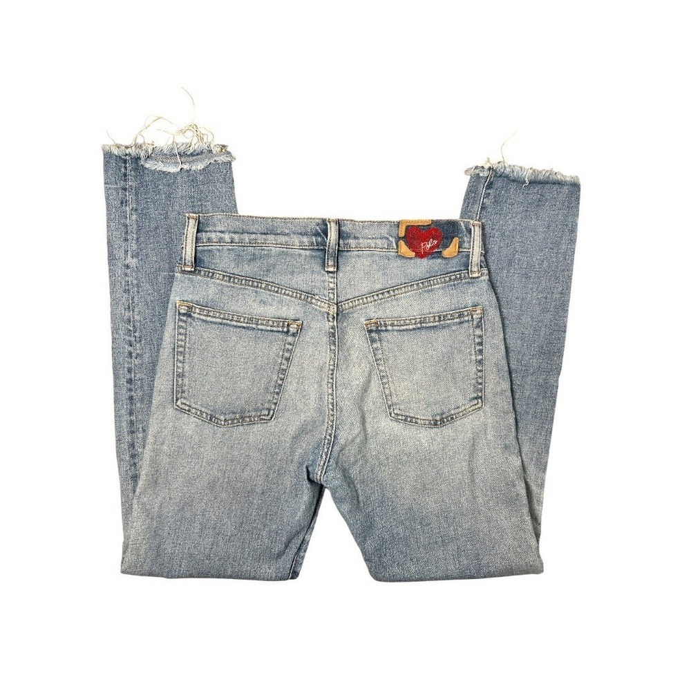 Polo Ralph Lauren The Callen High Rise Slim Jeans Light Wash Heart Patch Sz 26